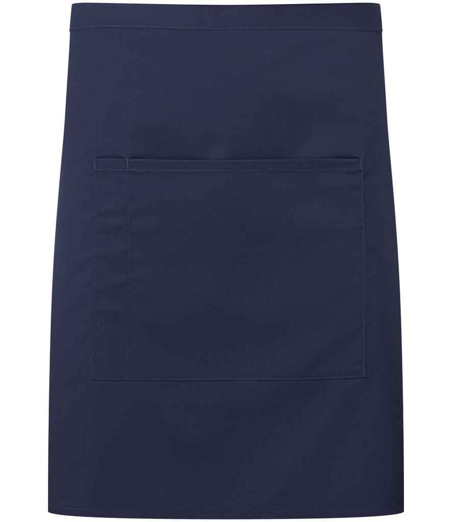Premier 'Colours' Mid Length Apron with Pocket in Navy