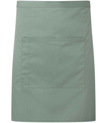Premier 'Colours' Mid Length Apron with Pocket in Sage