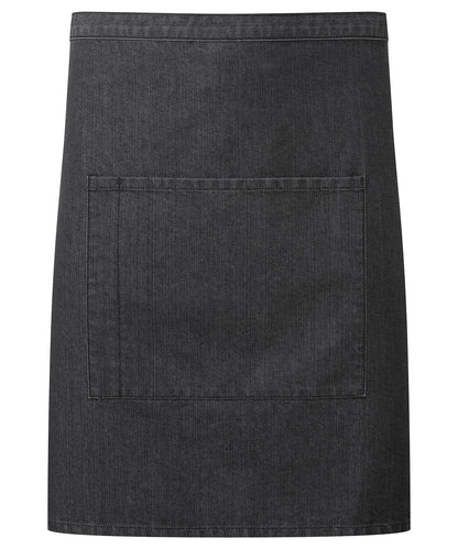 Premier ‘Colours collection’ mid-length pocket apron Black Denim