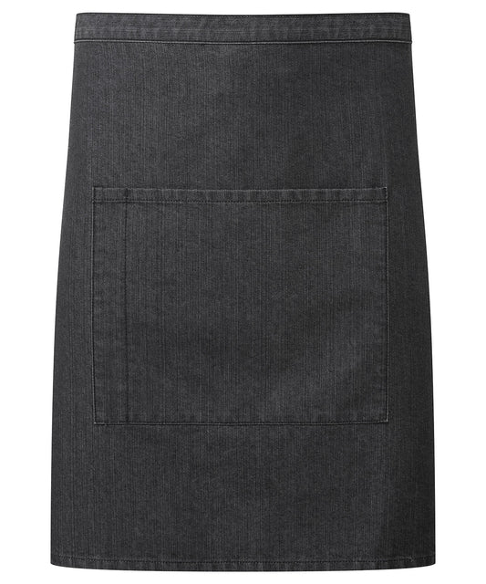 Premier ‘Colours collection’ mid-length pocket apron Black Denim