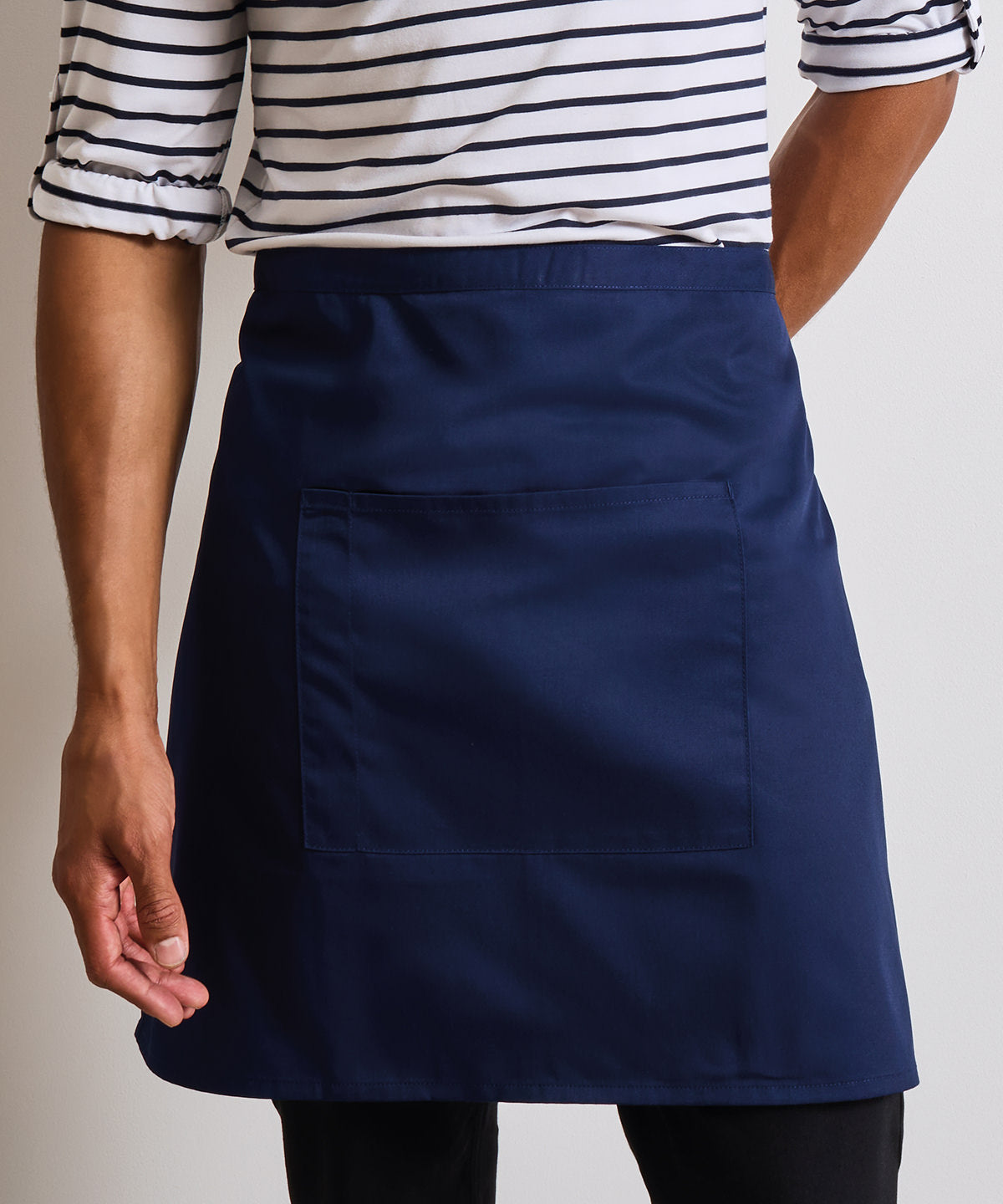 Premier ‘Colours collection’ mid-length pocket apron Black