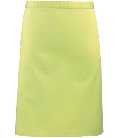 Premier 'Colours' Mid Length Apron in Lime Green