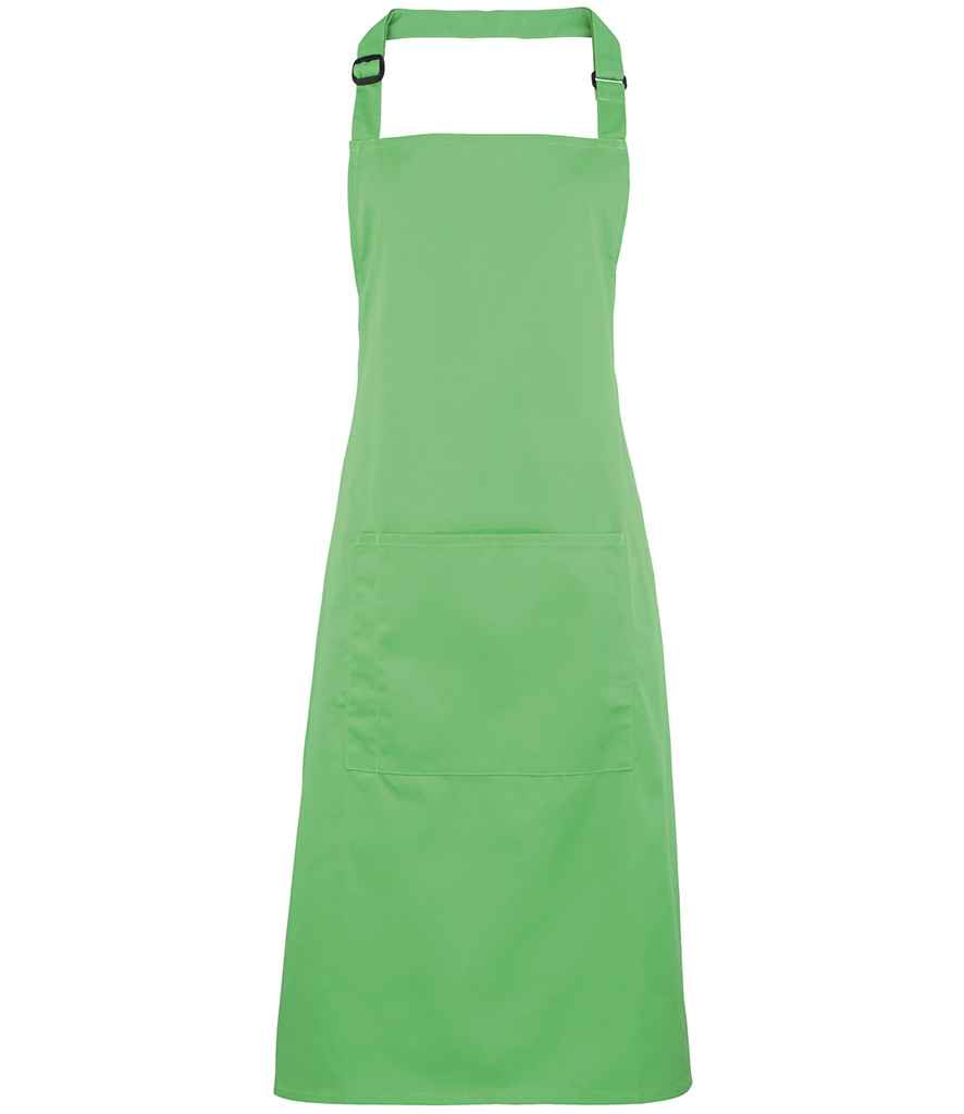 Premier 'Colours' Bib Apron with Pocket in Apple Green