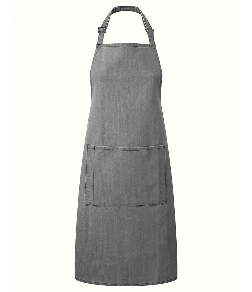 Premier 'Colours' Bib Apron with Pocket in Grey Denim
