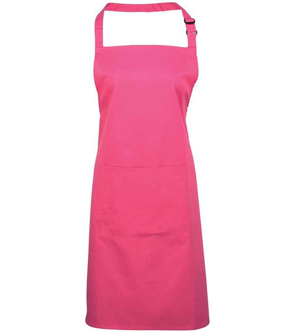 Premier 'Colours' Bib Apron with Pocket in Hot Pink