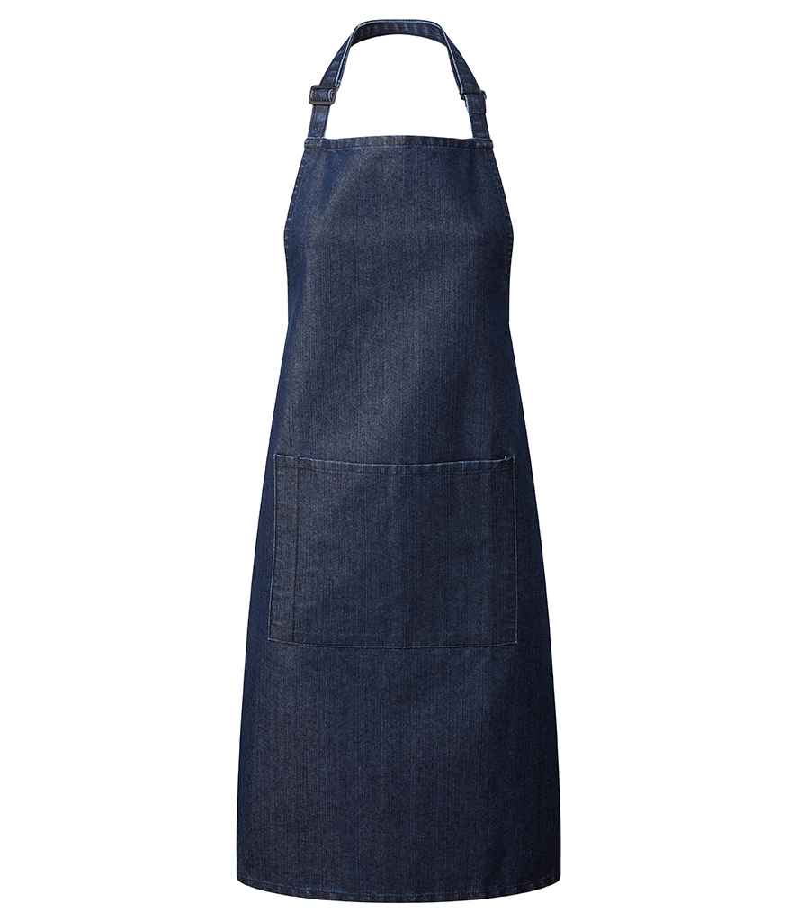 Premier 'Colours' Bib Apron with Pocket in Indigo Denim