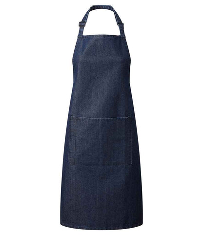 Premier 'Colours' Bib Apron with Pocket in Indigo Denim