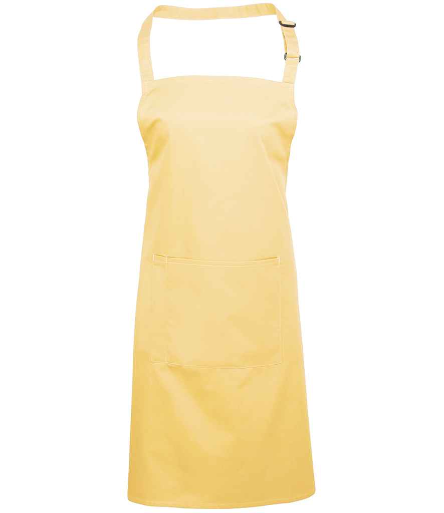 Premier 'Colours' Bib Apron with Pocket in Lemon