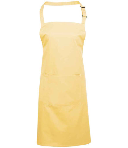 Premier 'Colours' Bib Apron with Pocket in Lemon