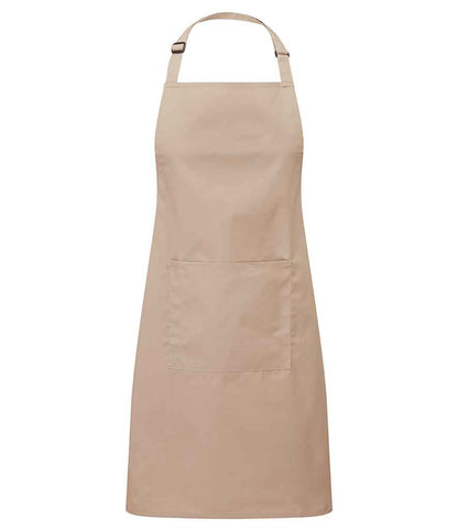 Premier 'Colours' Bib Apron with Pocket in Latte