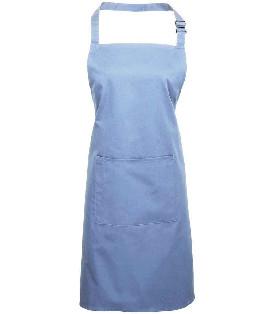 Premier 'Colours' Bib Apron with Pocket in Mid Blue