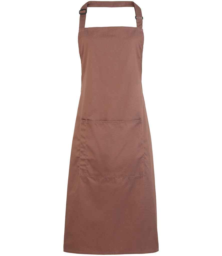 Premier 'Colours' Bib Apron with Pocket in Mocha