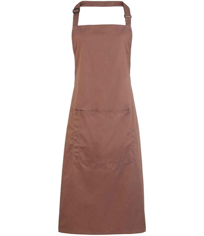 Premier 'Colours' Bib Apron with Pocket in Mocha