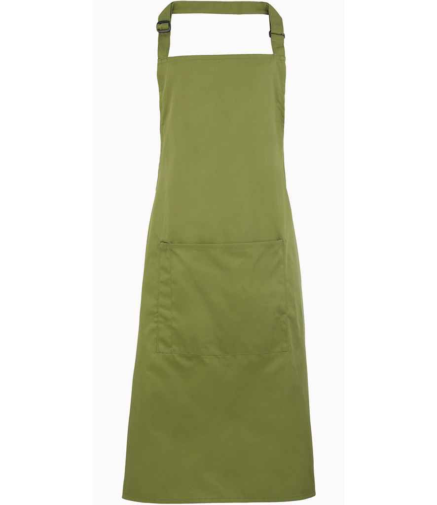 Premier 'Colours' Bib Apron with Pocket in Oasis Green