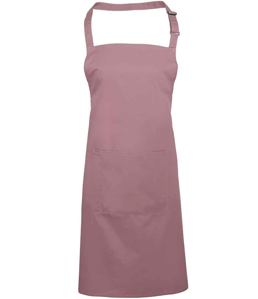 Premier 'Colours' Bib Apron with Pocket in Rose