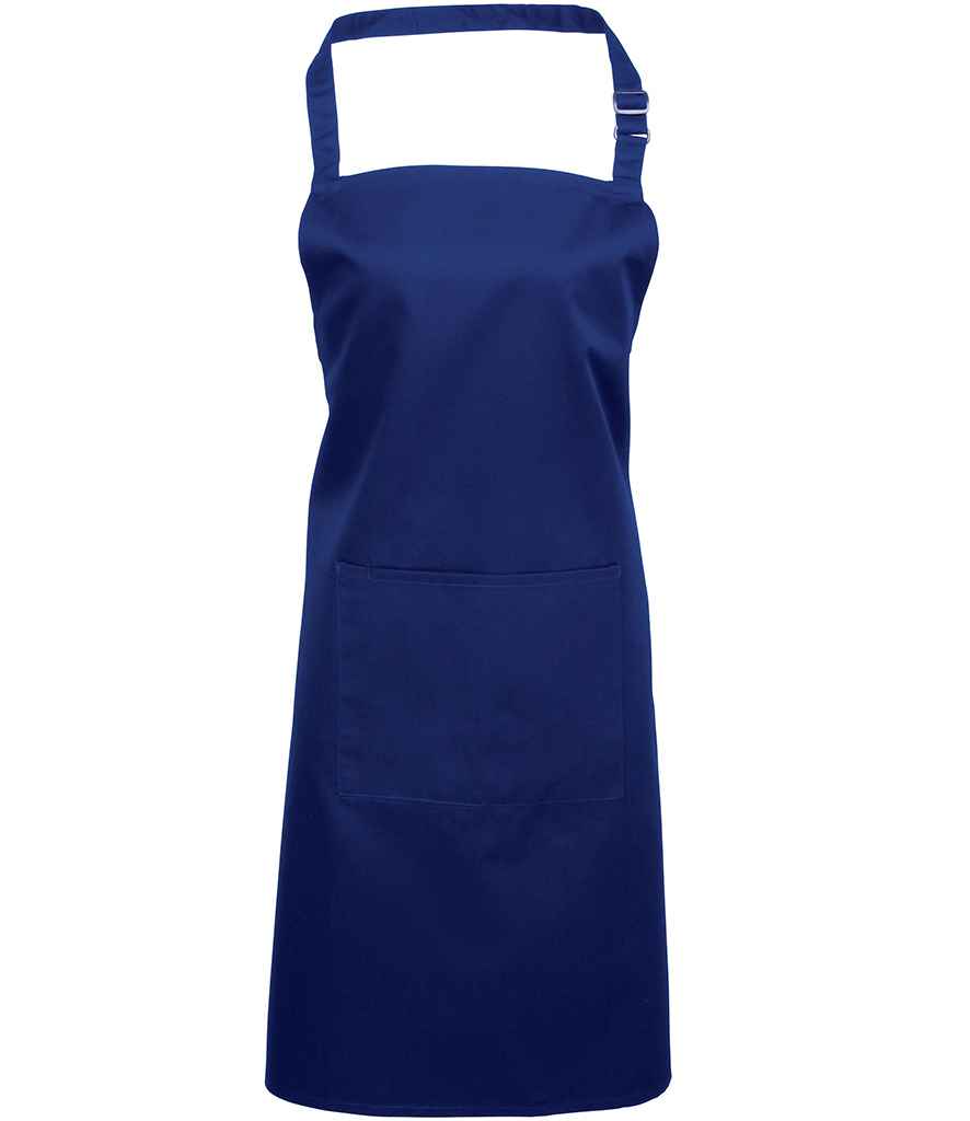 Premier 'Colours' Bib Apron with Pocket in Royal Blue