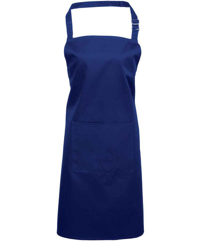 Premier 'Colours' Bib Apron with Pocket in Royal Blue