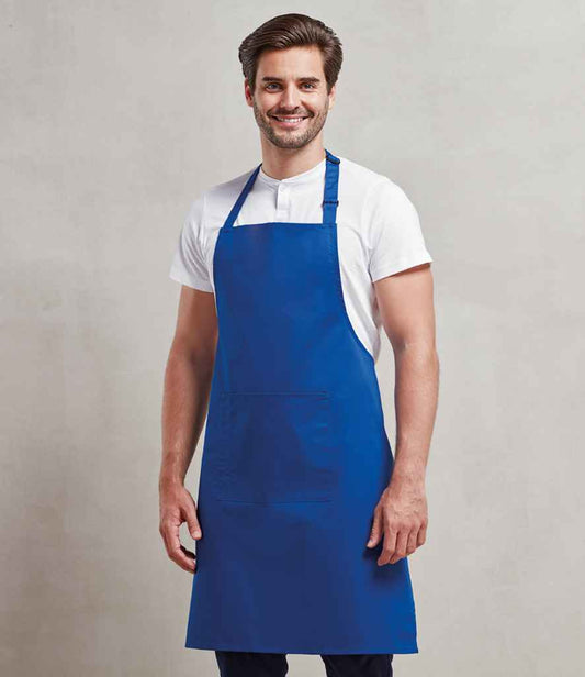 Premier 'Colours' Bib Apron with Pocket - model image