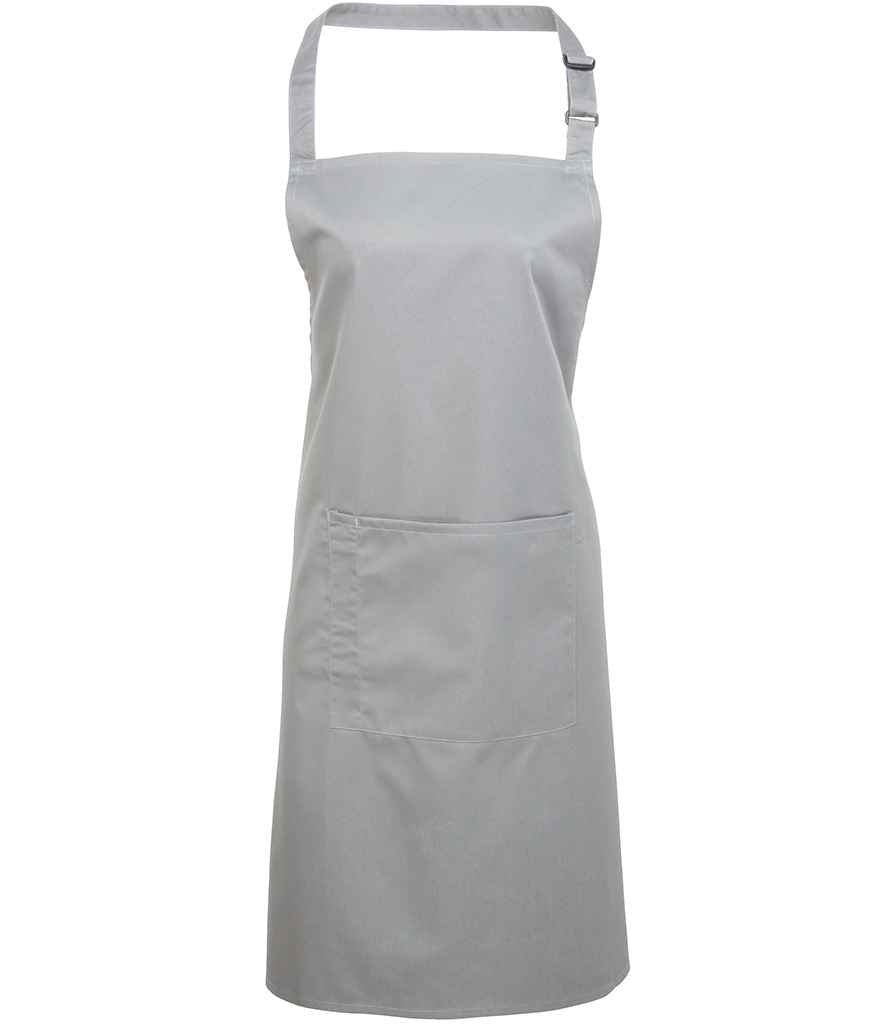 Premier 'Colours' Bib Apron with Pocket in Silver