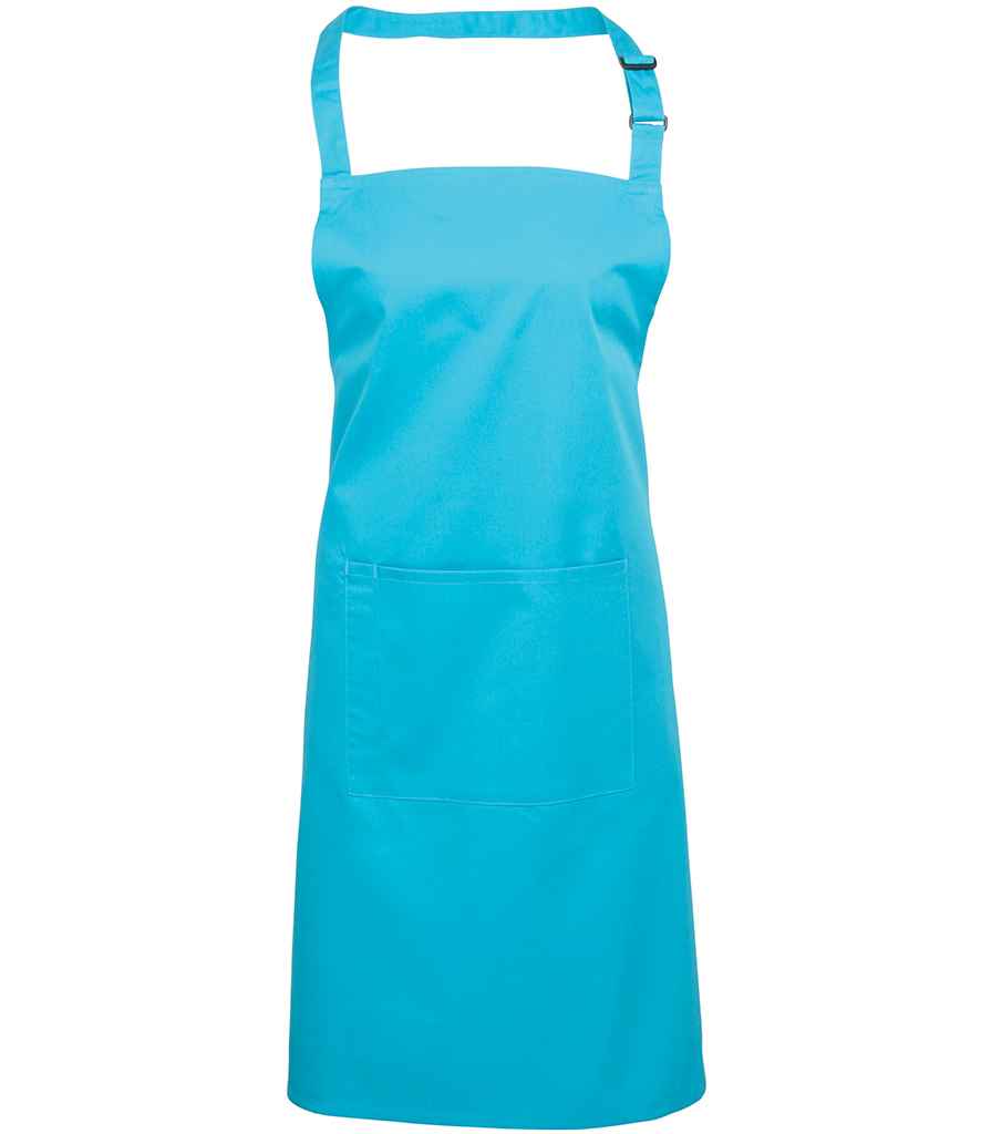 Premier 'Colours' Bib Apron with Pocket in Turquoise Blue