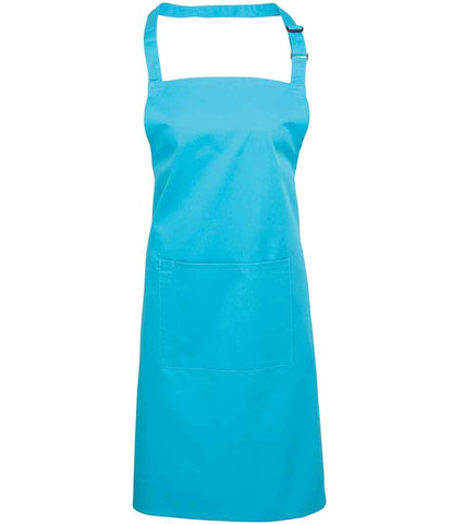 Premier 'Colours' Bib Apron with Pocket in Turquoise Blue