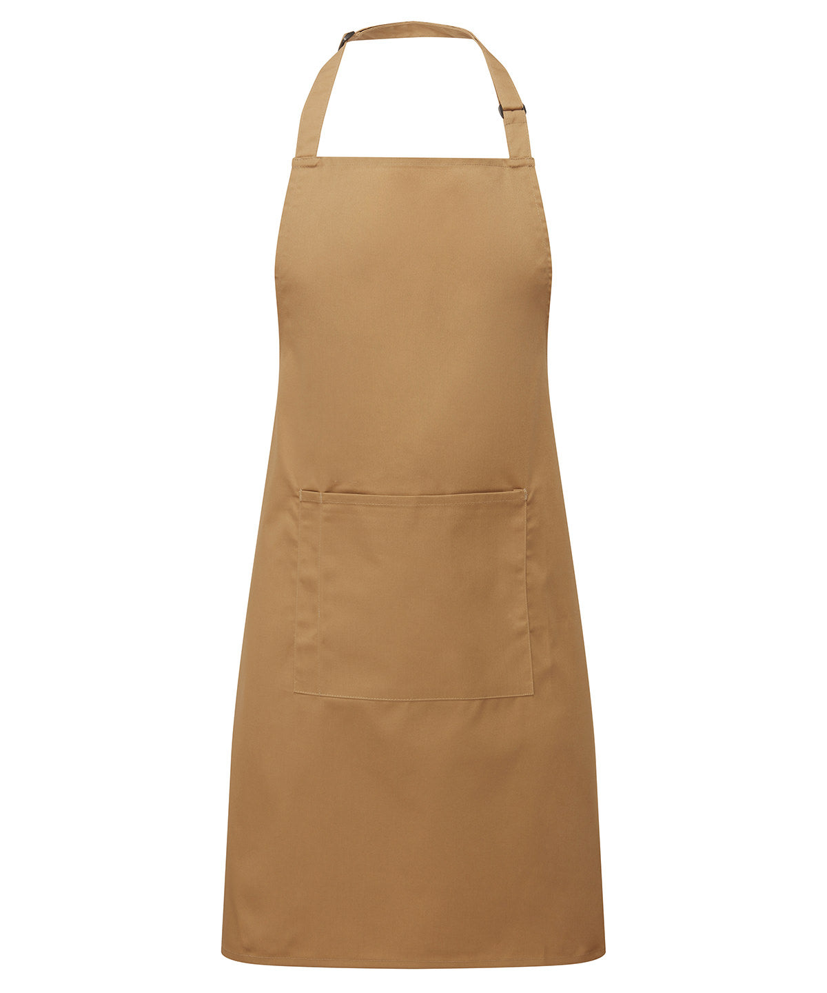 Premier Colours bib apron with pocket Camel