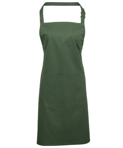 Premier Colours bib apron with pocket Moss