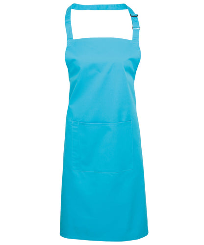 Premier Colours bib apron with pocket Turquoise