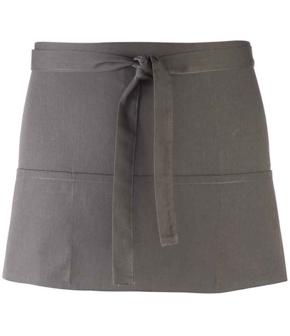 Premier 'Colours' 3 Pocket Apron in Dark Grey