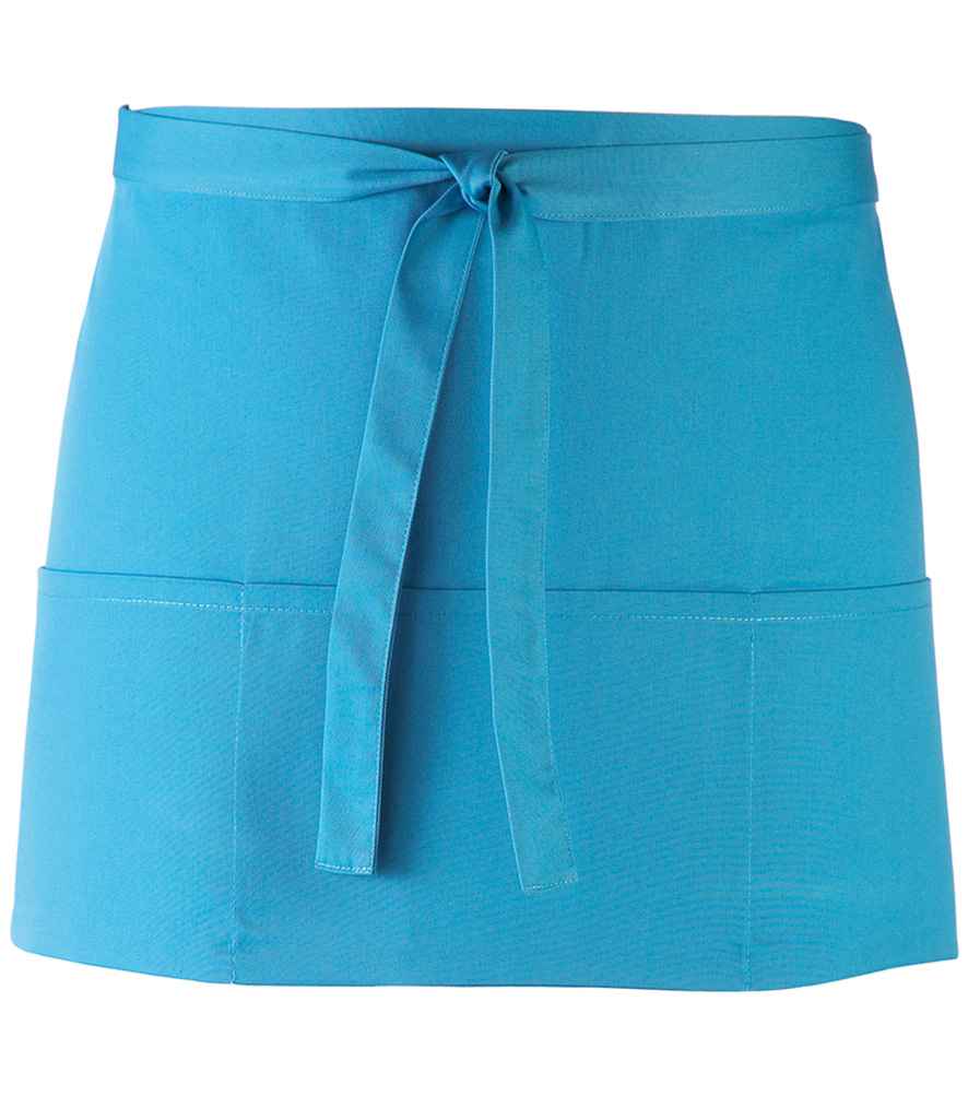 Premier 'Colours' 3 Pocket Apron in Turquoise Blue