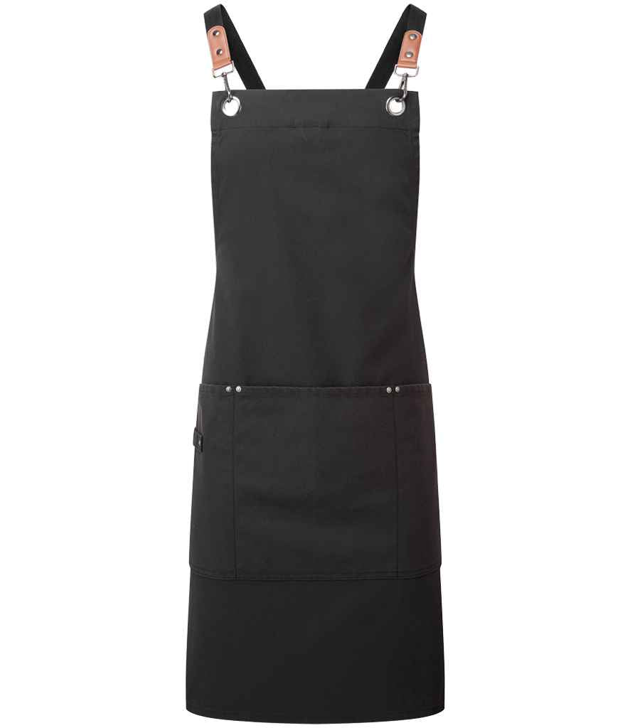 Premier Clip 'n' Clasp Cross Back Bib Apron in Black