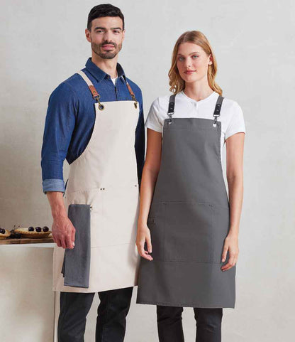 Premier Clip 'n' Clasp Cross Back Bib Apron - model image