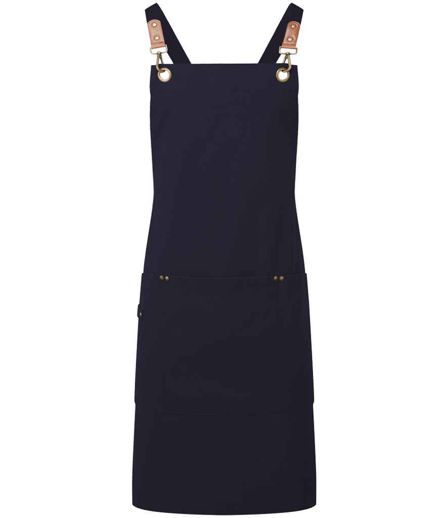 Premier Clip 'n' Clasp Cross Back Bib Apron in Navy
