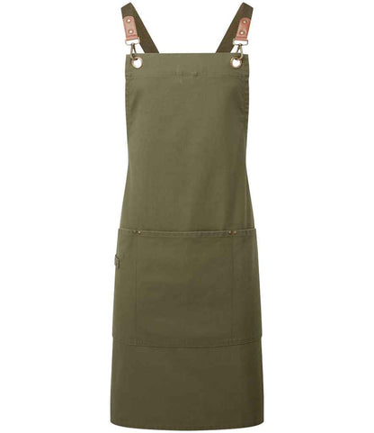 Premier Premier Clip 'n' Clasp Cross Back Bib Apron Olive Green
