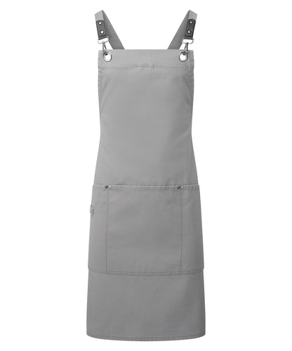 Premier Clip ‘n’ Clasp cross-back bib apron Dark Grey