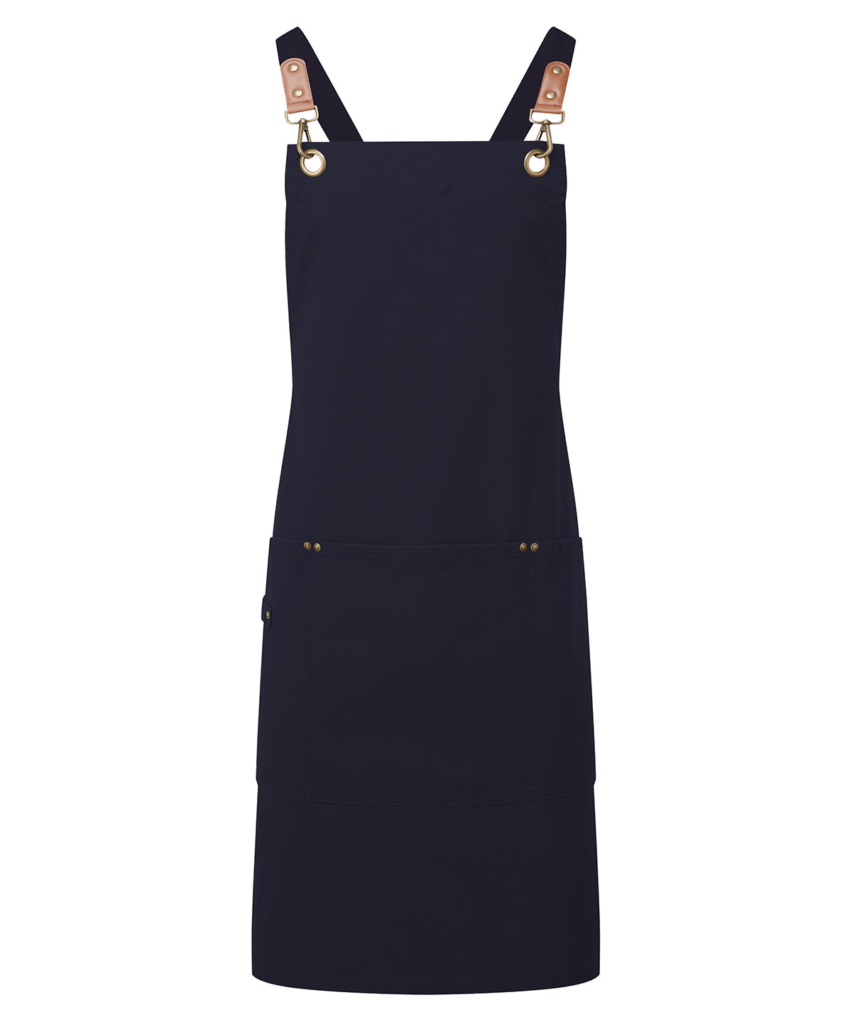 Premier Clip ‘n’ Clasp cross-back bib apron Navy