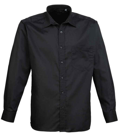 Premier Premier Long Sleeve Poplin Shirt Black