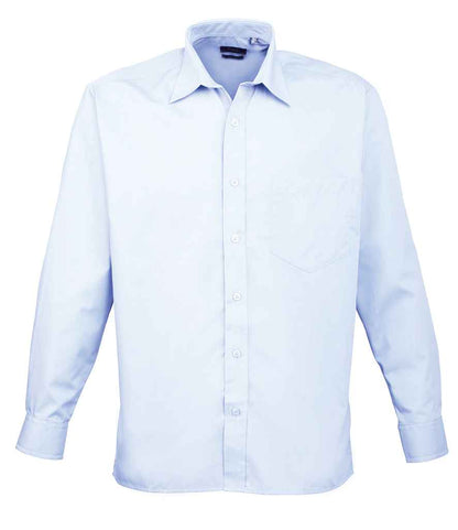 Premier Premier Long Sleeve Poplin Shirt Light Blue