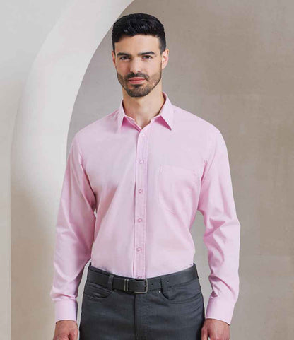 Premier Premier Long Sleeve Poplin Shirt Pink