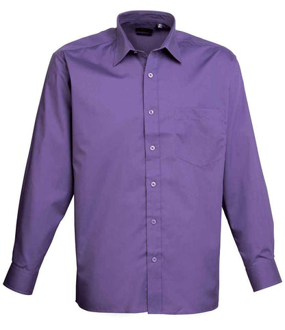 Premier Premier Long Sleeve Poplin Shirt Purple