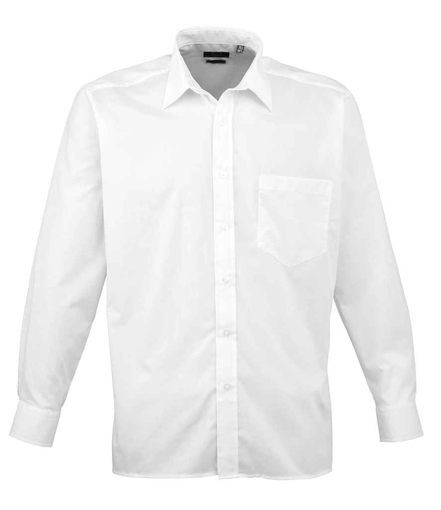 Premier Premier Long Sleeve Poplin Shirt White
