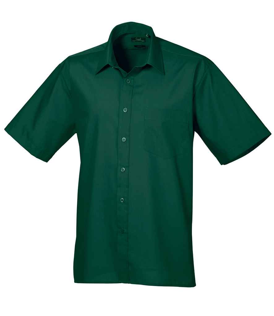 Premier Premier Short Sleeve Poplin Shirt Bottle Green