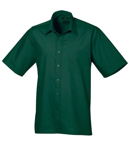 Premier Premier Short Sleeve Poplin Shirt Bottle Green