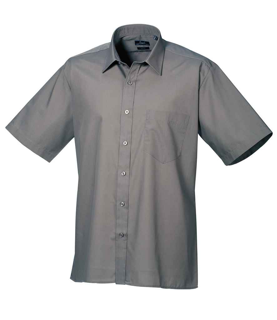Premier Premier Short Sleeve Poplin Shirt Dark Grey