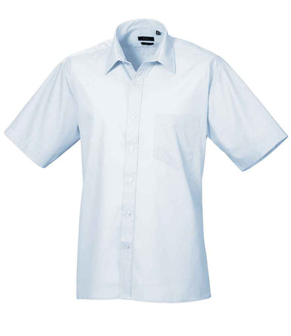 Premier Premier Short Sleeve Poplin Shirt Light Blue