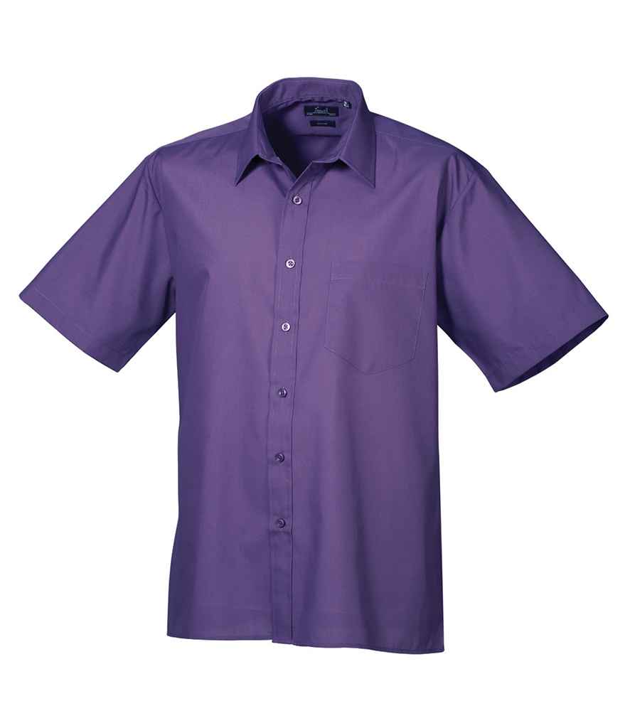 Premier Premier Short Sleeve Poplin Shirt Purple