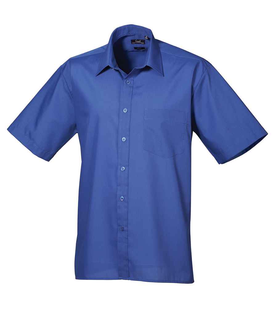 Premier Premier Short Sleeve Poplin Shirt Royal Blue