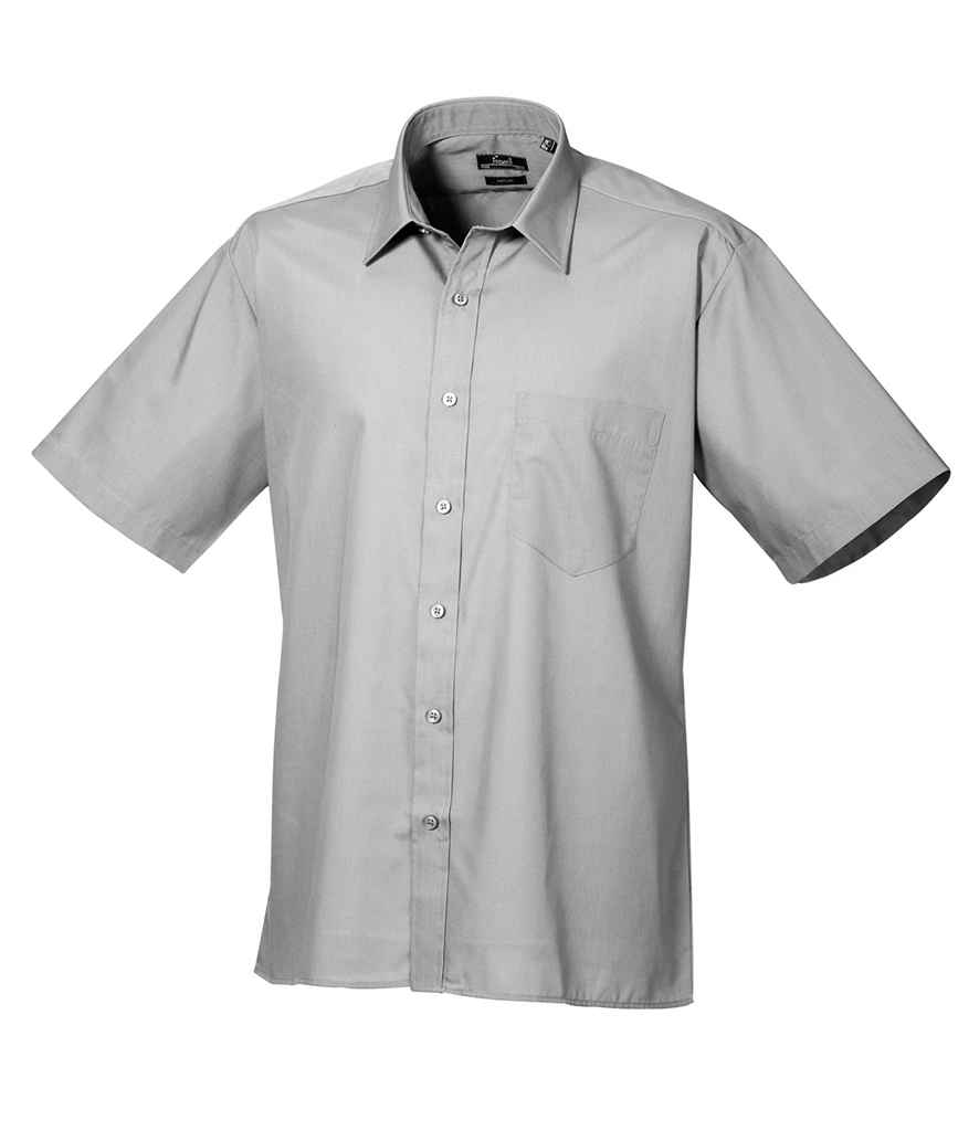 Premier Premier Short Sleeve Poplin Shirt Silver