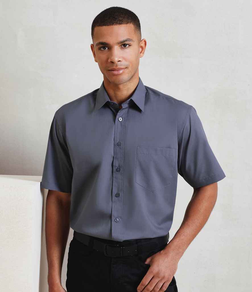 Premier Premier Short Sleeve Poplin Shirt Steel
