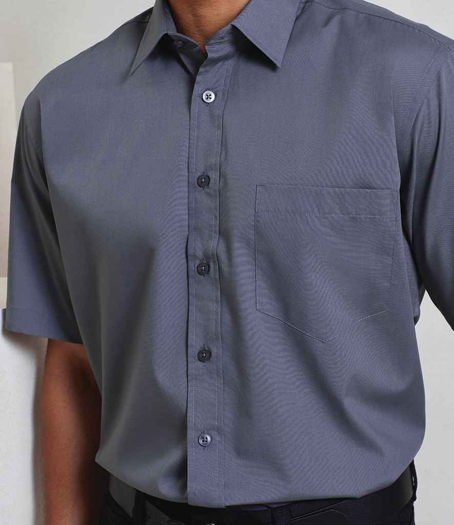 Premier Premier Short Sleeve Poplin Shirt Steel